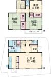 青梅市本町貸家の間取り画像