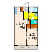 ルシェルブルー大城Cの間取り画像