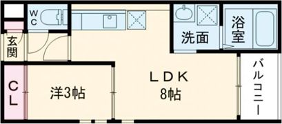 R-smartプルミエール黒髪の間取り画像