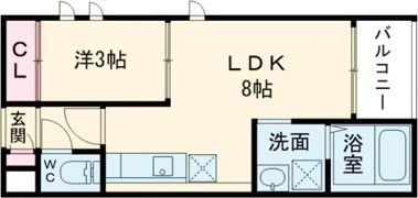 R-smartプルミエール黒髪の間取り画像