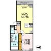 ソレイユ咲田Bの間取り画像