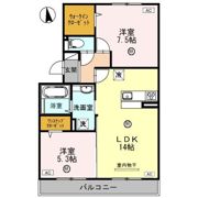 パルコート リバーサイドの間取り画像