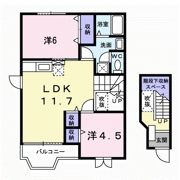 ヴェルデ三隈 Ⅱの間取り画像