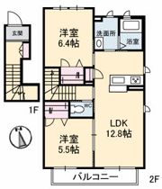 シャーメゾンはなみずき A棟の間取り画像