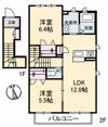 シャーメゾンはなみずき A棟の間取り画像