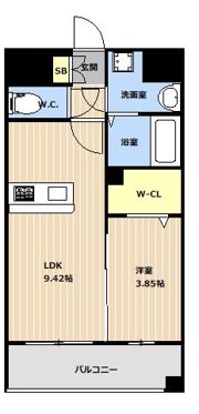 LIBTH薬院PREMIEREの間取り画像