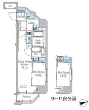 プライムブリス東中野駅前の間取り画像