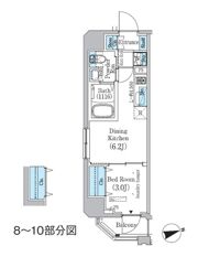 プライムブリス東中野駅前の間取り画像