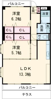 風の杜北館の間取り画像