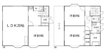貸家石川の間取り画像