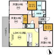 ラシュレ雅Ⅱの間取り画像