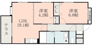 クラージュ田上の間取り画像