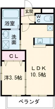 カーサ ハナブサの間取り画像