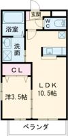 カーサ ハナブサの間取り画像