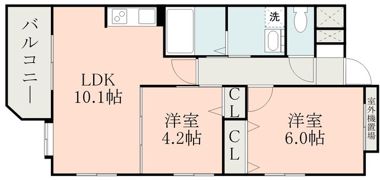 クラージュ田上の間取り画像