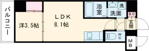 LIVIAZ KOBE LaMerの間取り画像