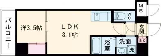 LIVIAZ KOBE LaMerの間取り画像