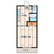 ハイツ栴檀の間取り画像