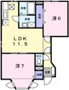 エルガーデンパレスⅡの間取り画像