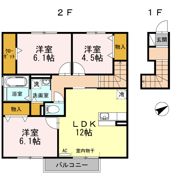 アムール拾石 Aの間取り画像