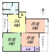 ハイツ有本の間取り画像