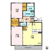 ベルデュール A・Bの間取り画像