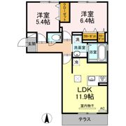 ハピネス江越の間取り画像