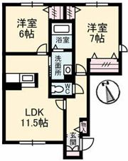 グランマスト木太町Ⅱの間取り画像