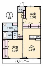 グランハイツ北井門の間取り画像