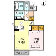 ルージュ 伊勢宮 A棟の間取り画像