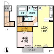 G-room飯柄（ｼﾞｰﾙｰﾑｲｲｶﾞﾗ） B棟の間取り画像