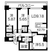 コローレ知事公館前の間取り画像