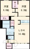 ネコフィーノ旭町Ⅲの間取り画像