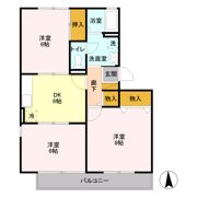 ハイカムールA＆A Aの間取り画像
