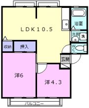 ロイヤルヒルズ Ⅲ棟の間取り画像