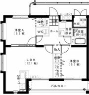 ユーミー江平 Aの間取り画像