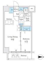 プレイズシード名古屋亀島の間取り画像