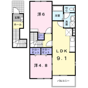 グリーンハイツIKEDA・Bの間取り画像