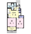 NoblePeach壱番館の間取り画像