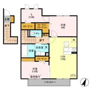 バレーヌ Bの間取り画像