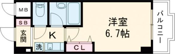 エスリード三宮フラワーロードの間取り画像
