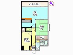 グリーンコート毘沙門の間取り画像
