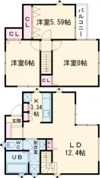 Afit川内の間取り画像