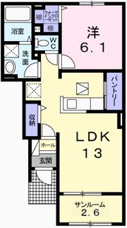 ルナソルCの間取り画像