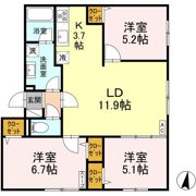 BRIGHT GARDEN 209の間取り画像