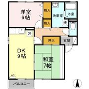 サンライズ夜市A棟/B棟 B棟の間取り画像