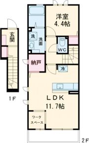 アリエッタ水巻B棟の間取り画像