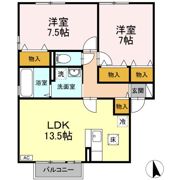 キャトルスクアール本宮 Cの間取り画像