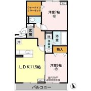 ファミリーメイト矢田 A棟の間取り画像