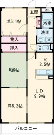 グリーンヒルあかしあの間取り画像